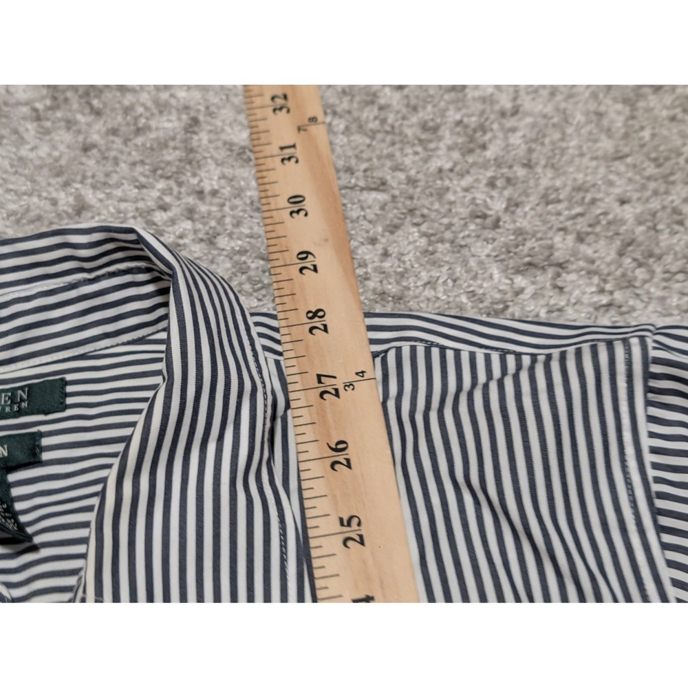 Lauren Ralph Lauren Women's Non-Iron Striped Button-Down Shirt 1X - Picture 4 of 6